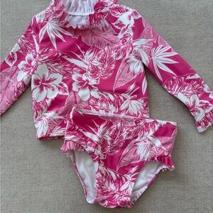 Janie & Jack Floral Pink girls swimsuit